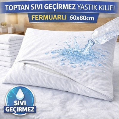 Toptan sıvı geçirmez yastık kılıfı kapaklılı 60x80cm